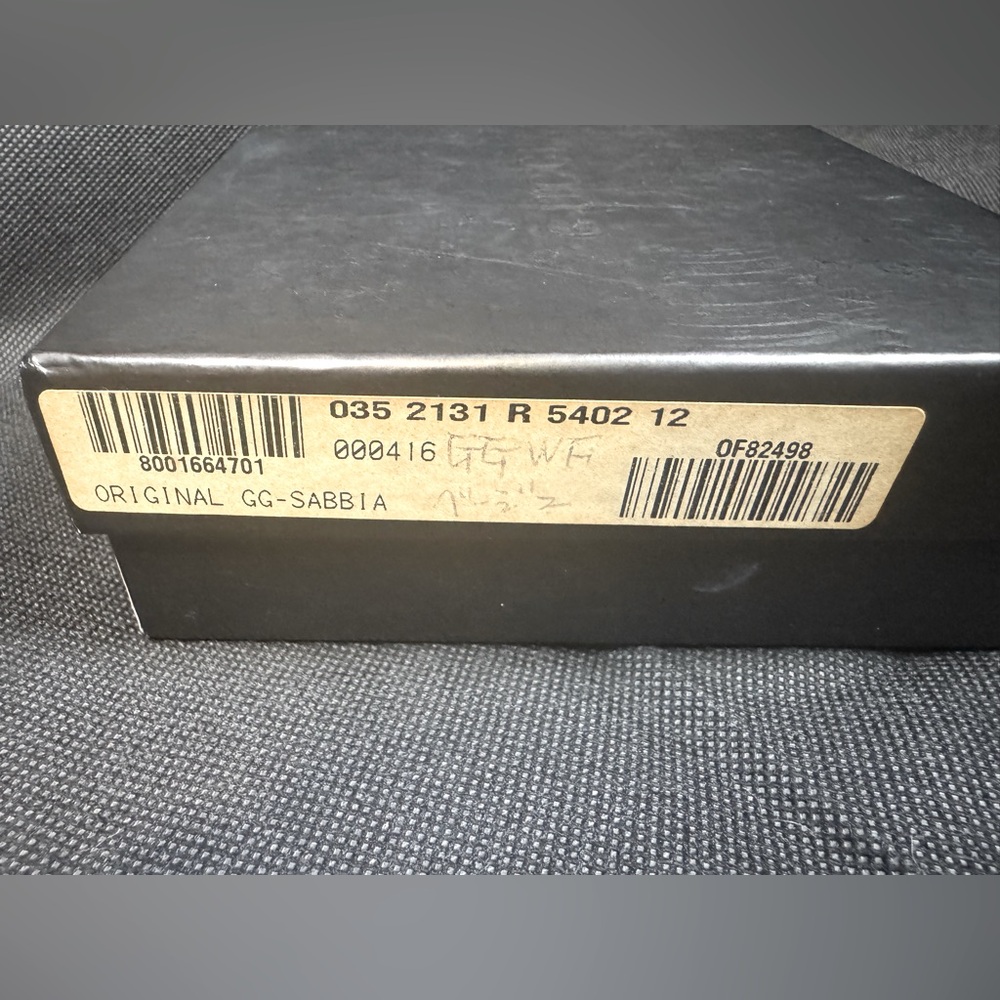 Gucci Monogram Wallet FULL SET Silver Chain Clasp Vintage GG Sabbia Sand color - Picture 13 of 14